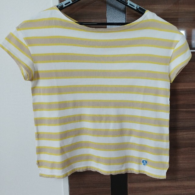 ORCIVAL(オーシバル)のORCIVAL 黄×ベージュ×白 ボーダーTシャツ レディースのトップス(Tシャツ(半袖/袖なし))の商品写真