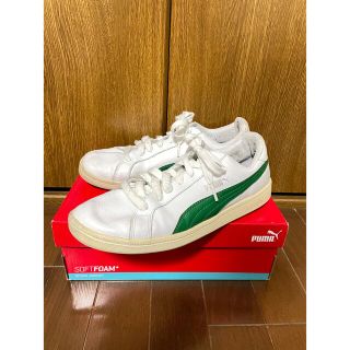 プーマ(PUMA)の【USED】PUMA(プーマ)★ローカットスニーカー27.5cm★白×緑★(スニーカー)