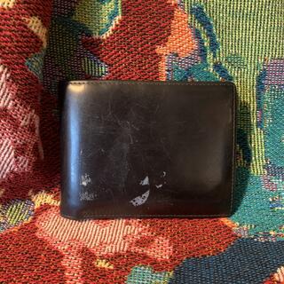 エッティンガー(ETTINGER)のettinger london 財布 二つ折り レザー ブラック×イエロー(折り財布)
