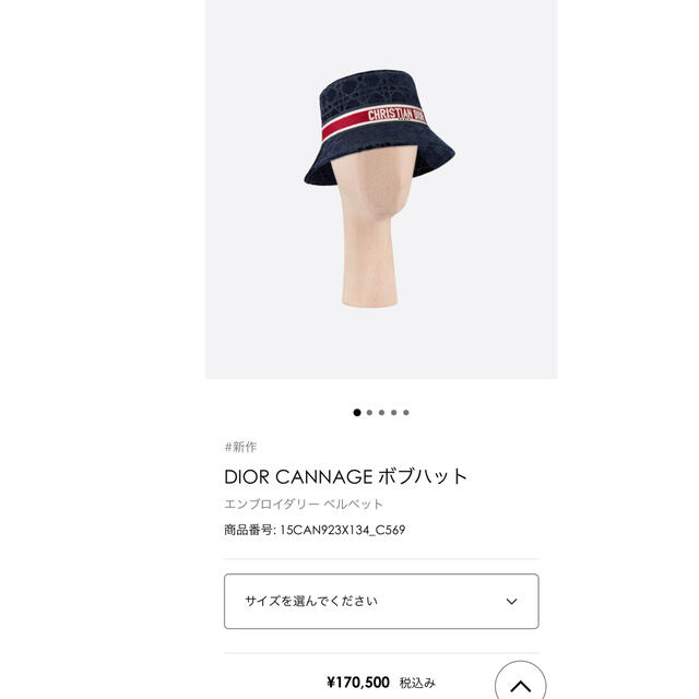 DIOR ディオール 完売帽子バケハ 定価¥170,500 損なし!!かなりお得