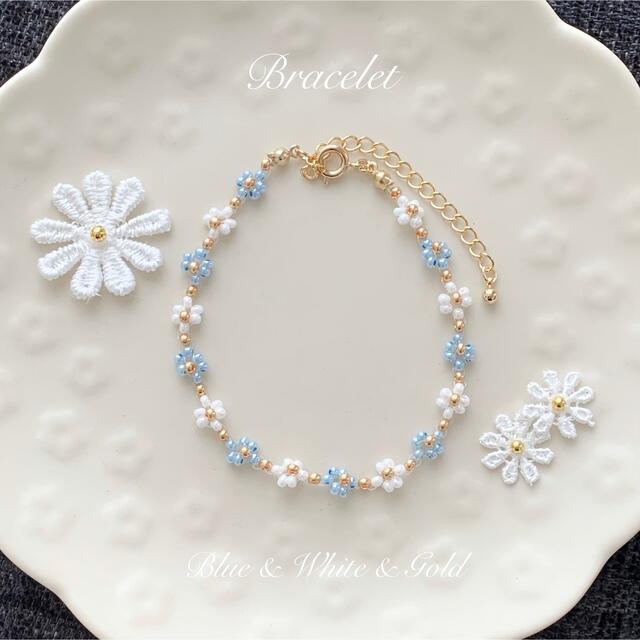 ハンドメイド ビーズアクセサリー ブレスレット⑨ - ブレスレット