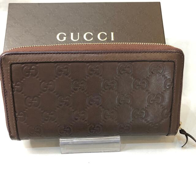 Gucci - GUCCI グッチ シマ ラウンドファスナー GG 長財布 インター