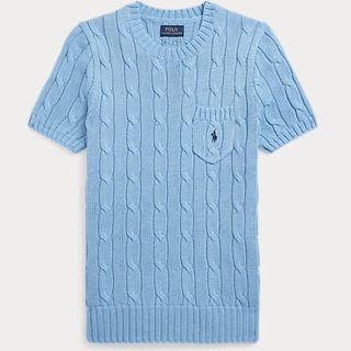 ポロラルフローレン(POLO RALPH LAUREN)のRALPH LAUREN ケーブルニット 半袖セーター ショートスリーブ(ニット/セーター)