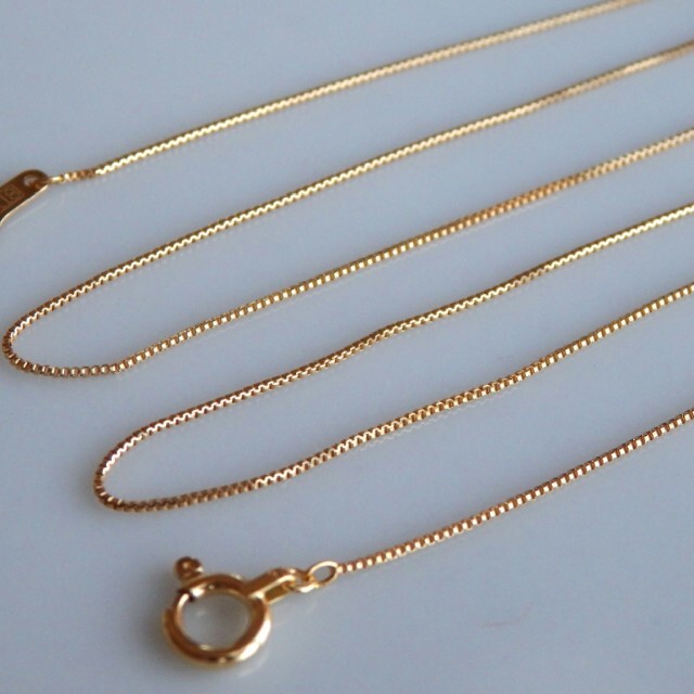 ひとみ様専用 k18ネックレス ベネチアンチェーン 18金 18k 0.5㎜幅-