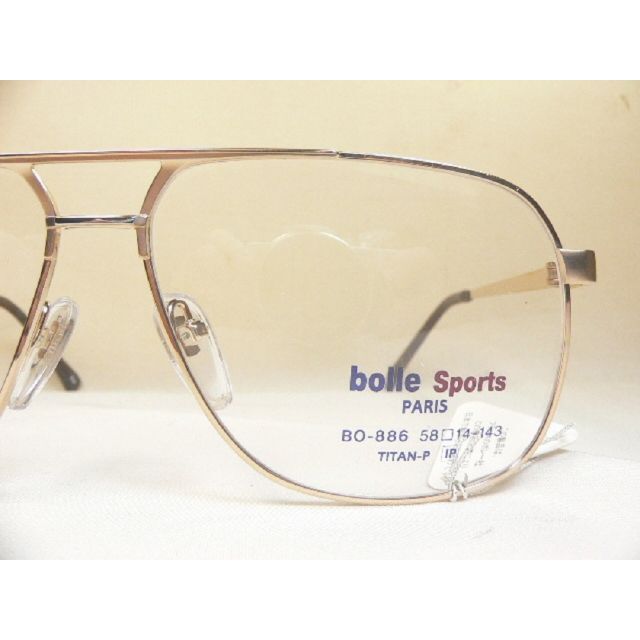 bolle(ボレー)のbolle SPORTS ヴィンテージ 眼鏡 フレーム チタン ボレー ゴールド メンズのファッション小物(サングラス/メガネ)の商品写真