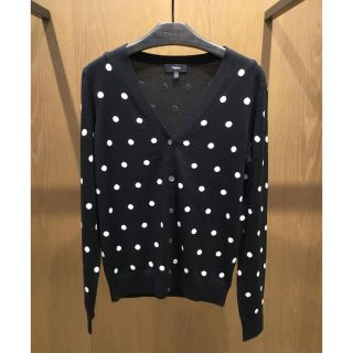 セオリー(theory)のTheory 19ss ドット柄Vネックカーディガン(カーディガン)