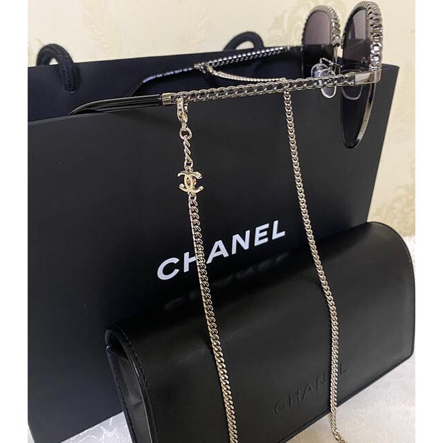 CHANEL(シャネル)の専用　美品　CHANEL  チェーンアラウンド ココチェーン　サングラス  レディースのファッション小物(サングラス/メガネ)の商品写真