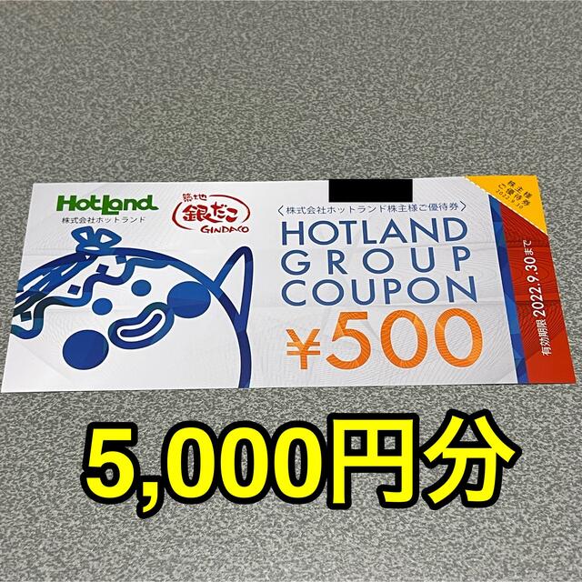 ホットランド 株主優待 5000円分 2022年9月30日迄