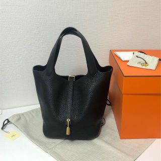 エルメス(Hermes)のLineさま専用☆エルメス ピコタンロック 22 MM ブラック×ゴールド金具 (ハンドバッグ)