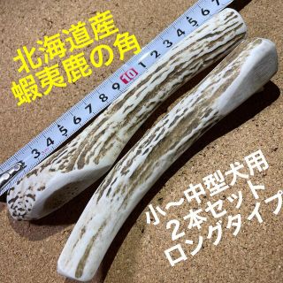 鹿の角　犬のおもちゃ現物発送　北海道産　小〜中型犬用2本ロングタイプ(犬)