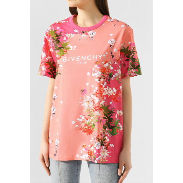 新品GIVENCHY PARIS フローラルオーバーサイズ TシャツXS(9号)