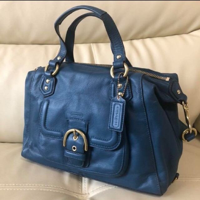 COACH(コーチ)のCOACH コーチ　トートバッグ　ブルー レディースのバッグ(トートバッグ)の商品写真