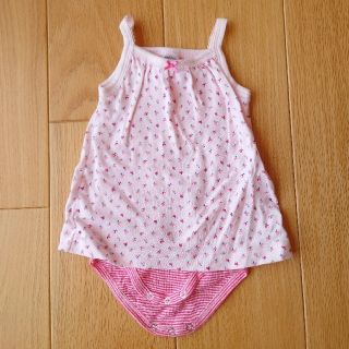 プチバトー(PETIT BATEAU)のキャミワンピース　ロンパース(ワンピース)