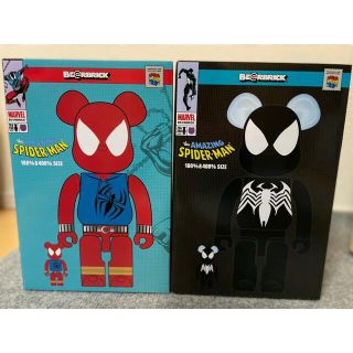 ベアブリック(BE@RBRICK)のBE@RBRICK SPIDER-MAN 100％ & 400％　　2体セット(フィギュア)