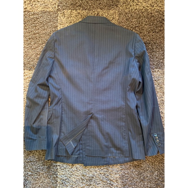 NICOLE(ニコル)のNICOLE  テイラードジャケットダブル46ネイビー&ストライプ メンズのジャケット/アウター(テーラードジャケット)の商品写真