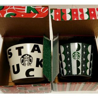 スターバックスコーヒー(Starbucks Coffee)のスタバ   クリスマスホリデー   ミニカップ 2個セット(グラス/カップ)