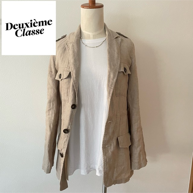 DEUXIEME CLASSE(ドゥーズィエムクラス)のDeuxieme Classe リネンジャケット レディースのジャケット/アウター(テーラードジャケット)の商品写真