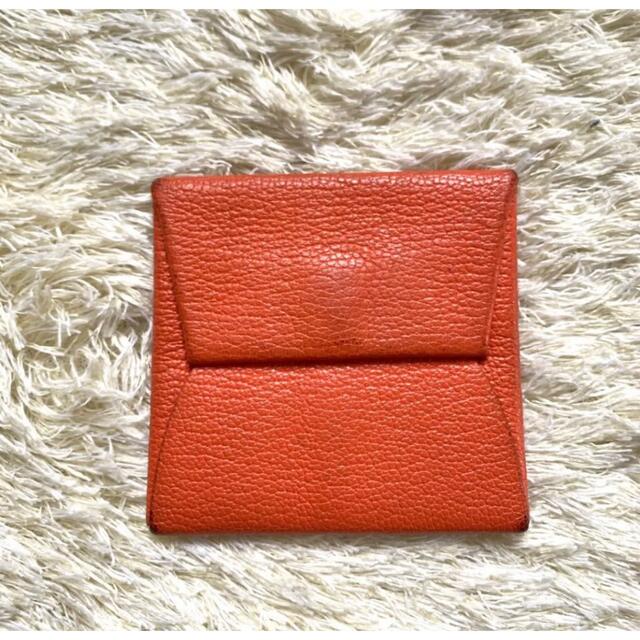 エルメス HERMES バスティア 小銭入れ 人気のオレンジ