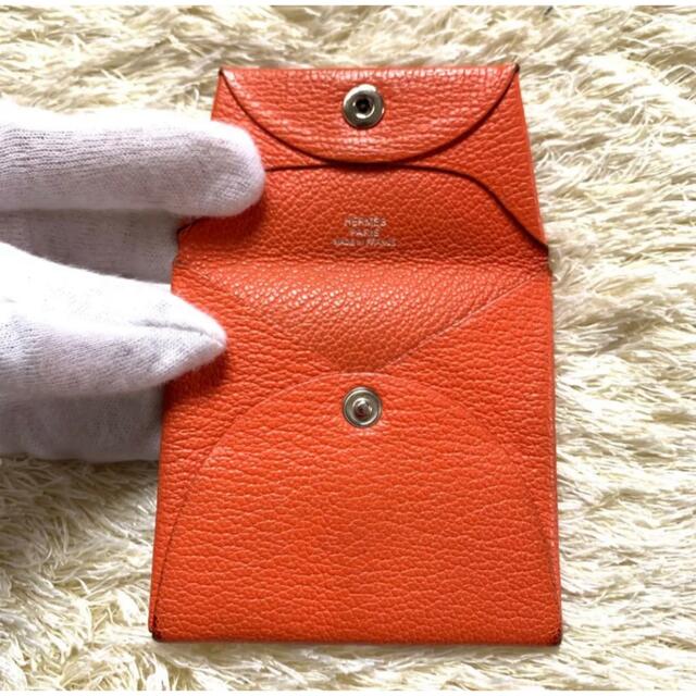 エルメス HERMES バスティア 小銭入れ 人気のオレンジ