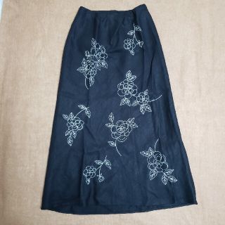 ローラアシュレイ(LAURA ASHLEY)のLAURA ASHLEY麻ロングスカート(ロングスカート)