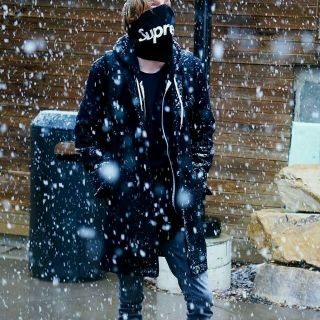 新品半タグ Supreme ネックウォーマー navy 加工 メンズ兼用