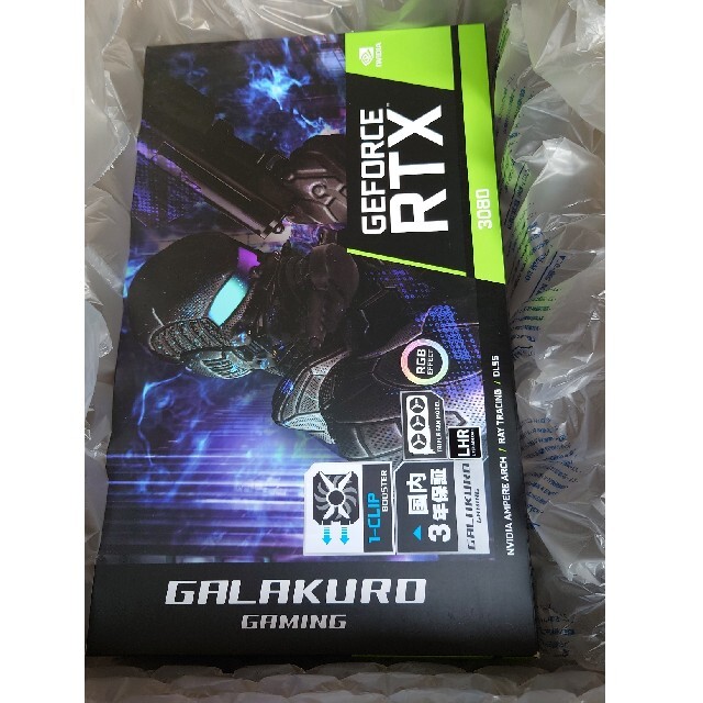 新品未使用 GALAKURO GG-RTX3080-E10GB/TP/LHR