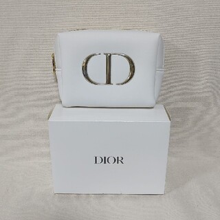 Christian Dior - ディオール ノベルティ ポーチ ホワイト ゴールドの 