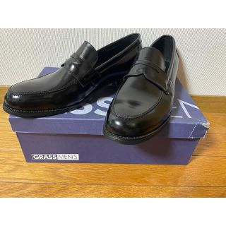 GRASS MEN'S グラスメンズ 天然皮革 ローファー 新品 制服などに(ドレス/ビジネス)