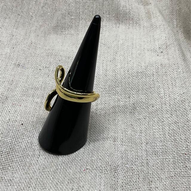 R021 gold deformation ring S925coating レディースのアクセサリー(リング(指輪))の商品写真