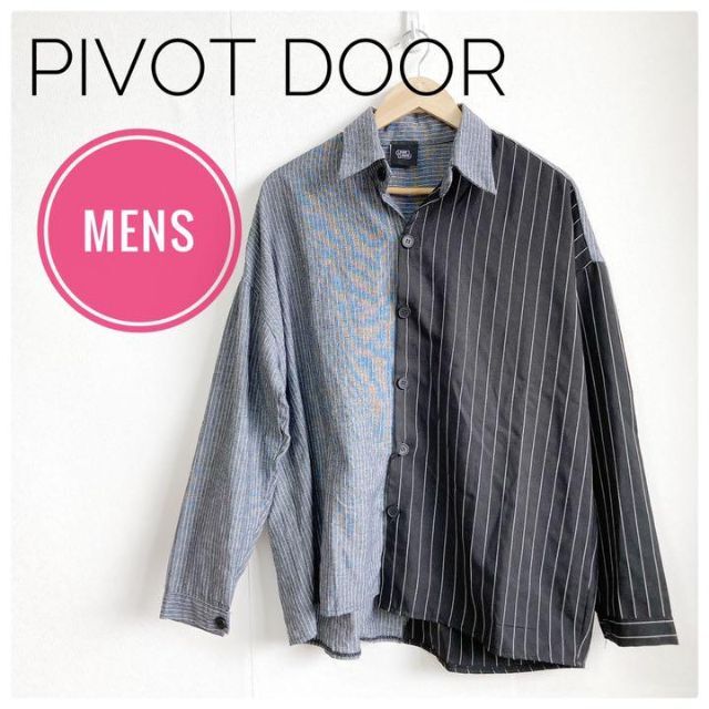 【美品】PIVOT DOOR　メンズ　切替シャツ　オシャレシャツ　ストライプ メンズのトップス(シャツ)の商品写真