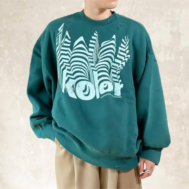 kolor 【ダメージスウェット グリーン】 | フリマアプリ ラクマ kolor 【ダメージスウェット グリーン】 | フリマアプリ ラクマ