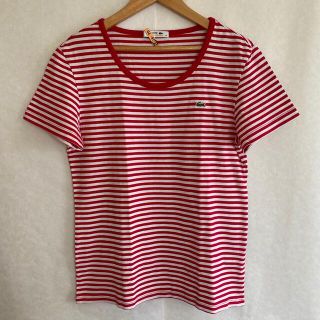 ラコステ(LACOSTE)のラコステ　レディースボーダーTシャツ　38(Tシャツ(半袖/袖なし))