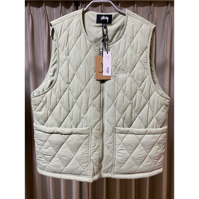 stussy 22ss DIAMOND QUILTED VEST M 【現品限り一斉値下げ