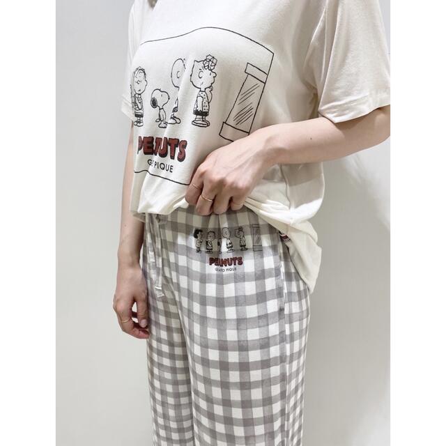 ジェラートピケ【PEANUTS】ワンポイントTシャツ&ロングパンツ