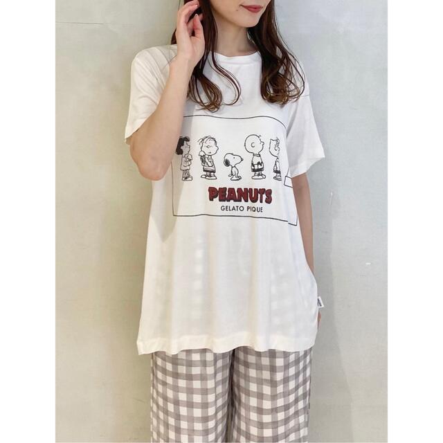ジェラートピケ【PEANUTS】ワンポイントTシャツ&ロングパンツ