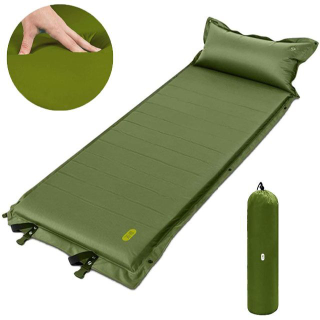 エアーマット キャンプ マット 厚手5cm 無限連結可能 寝袋マット