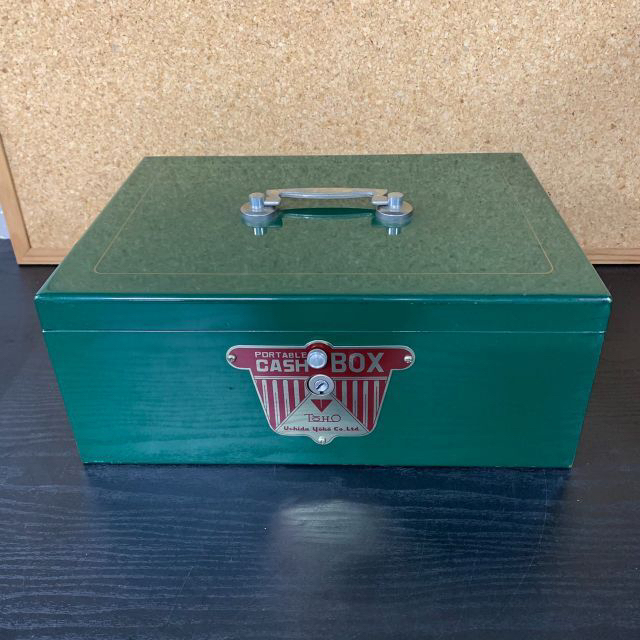 TOHO アンティーク キャッシュボックス 手提げ金庫 レトロ ヴィンテージ品 TOHO アンティーク キャッシュボックス 手提げ金庫 レトロ ヴィンテージ品