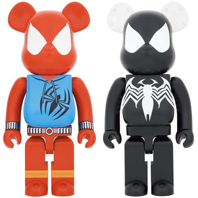 BE@RBRICK(ベアブリック)のBE@RBRICK SPIDER-MAN 1000% 2点セット エンタメ/ホビーのフィギュア(アメコミ)の商品写真