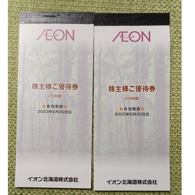 イオン北海道　株主優待　5,000円分(100円割引×50枚)