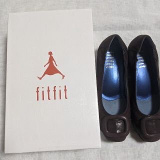 フィットフィット(fitfit)のfitfit 23cm パンプス　フィットフィット　ブラウン　茶　箱付　シューズ(ハイヒール/パンプス)