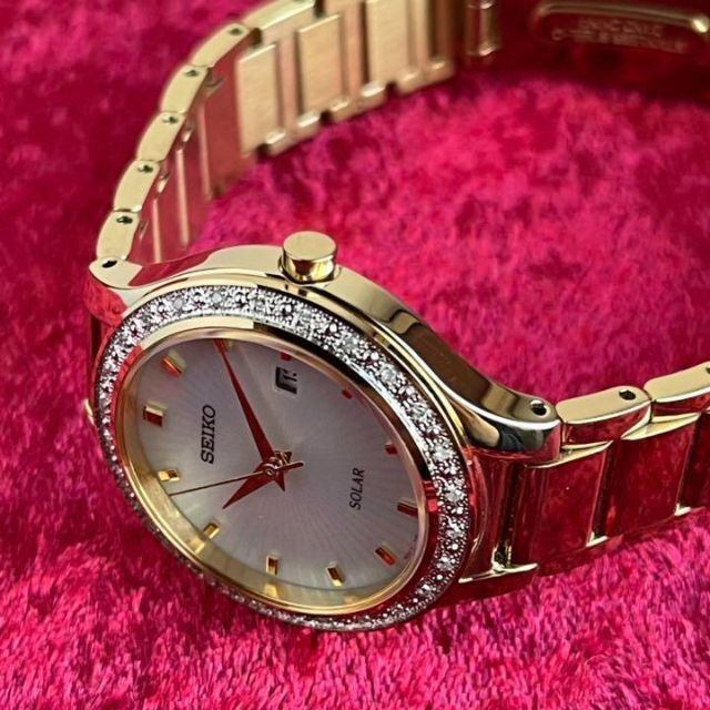 SEIKO(セイコー)の【キラキラダイヤがいっぱい！海外限定セイコーソーラー】新品未使用レディース腕時計 レディースのファッション小物(腕時計)の商品写真