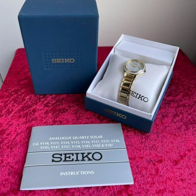 SEIKO(セイコー)の【キラキラダイヤがいっぱい！海外限定セイコーソーラー】新品未使用レディース腕時計 レディースのファッション小物(腕時計)の商品写真