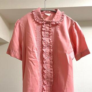 サンタモニカ(Santa Monica)の古着/ピンクシャツ(シャツ/ブラウス(半袖/袖なし))