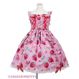 アンジェリックプリティー(Angelic Pretty)のAngelic Pretty Fresh Strawberry Diner(ひざ丈ワンピース)