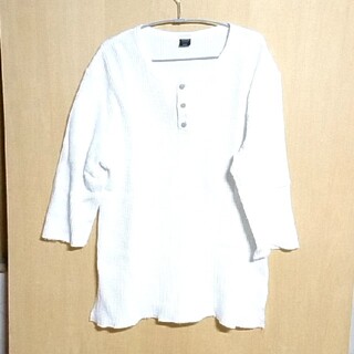 アヴィレックス(AVIREX)のアヴィレックス 2XLサイズ 白 キルティング ７分袖 ロングTシャツ(Tシャツ/カットソー(七分/長袖))