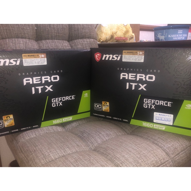 【超ポイント祭?期間限定】 GeForce 新品MSI GTX 2箱 OC AERO SUPER 1660 PCパーツ
