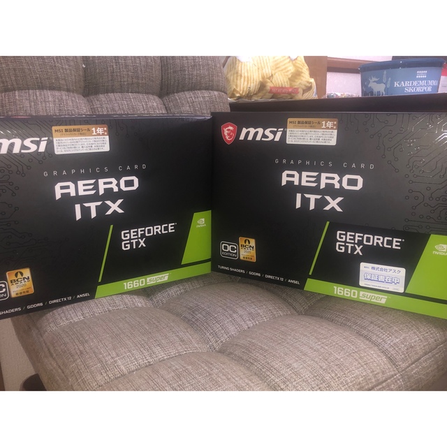 メーカー直送】 1660 GTX GeForce 新品MSI SUPER 2箱 OC AERO PCパーツ