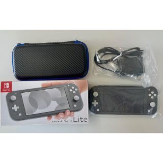 ニンテンドースイッチ(Nintendo Switch)のNintendo Switch Lite グレー　ケース付き(携帯用ゲーム機本体)