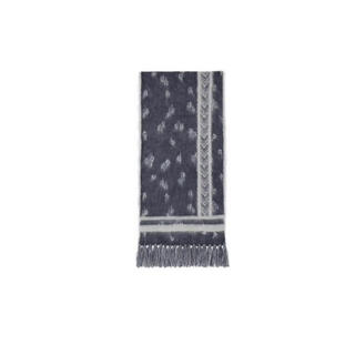 マメ(mame)のmame osmanthus motif knitted scarf navy(マフラー/ショール)