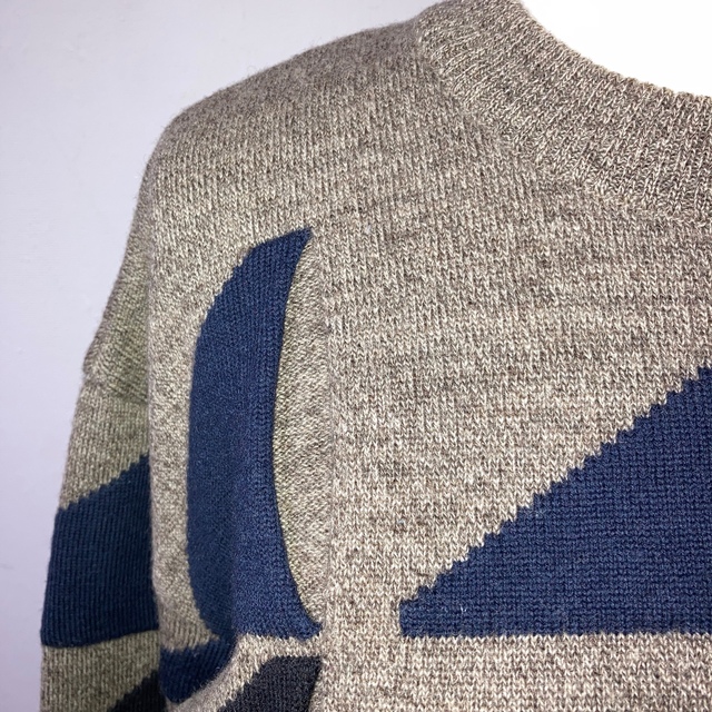 美品 ISSEY MIYAKE イッセイミヤケ ジオメトリック セーター L メンズ